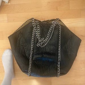 Stella McCartney Sherpa Vegan Leather tote. Added my foot for scale!